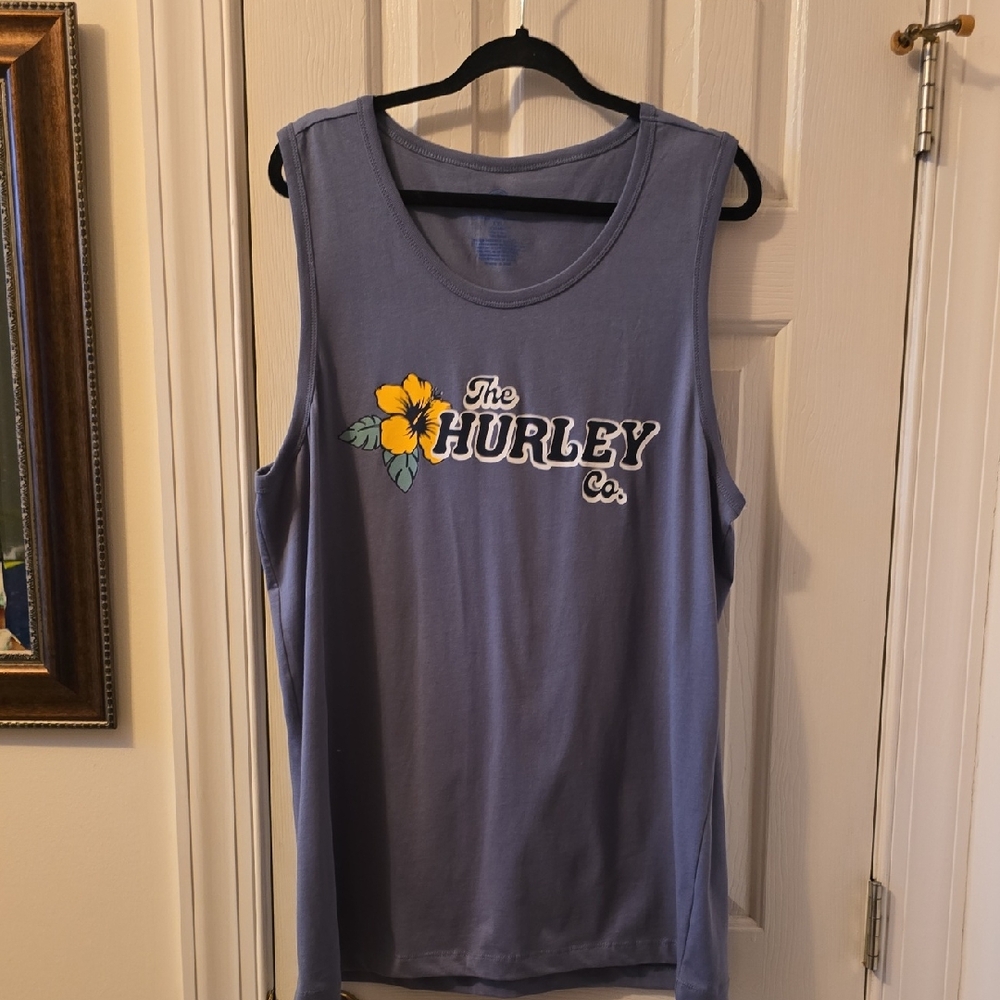 HURLEY BRAND MEN'S BIG & TALL BLUE SUMMER TANK TOP SIZE XXL